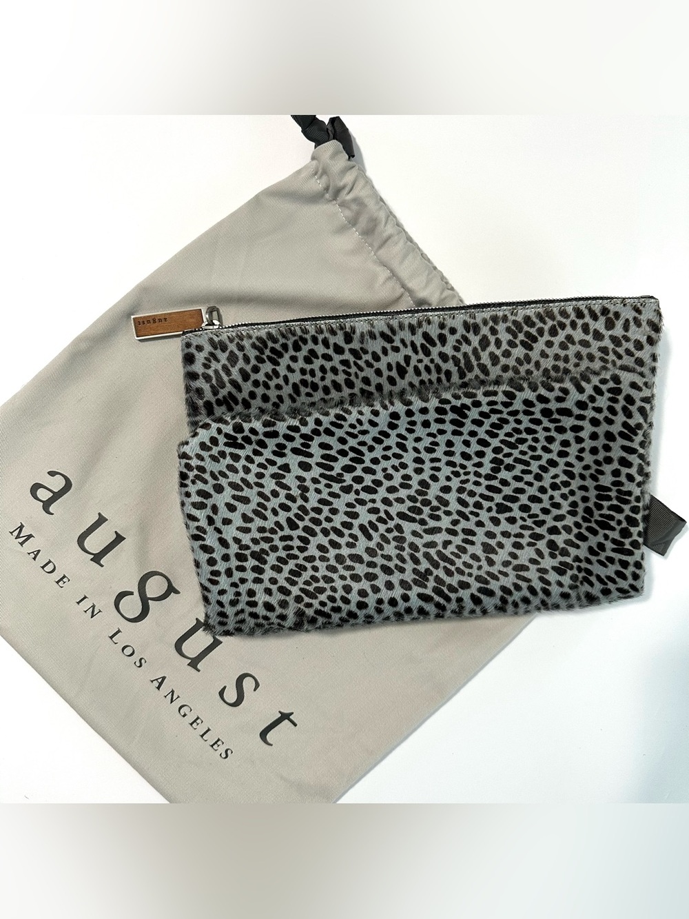 Ravello Calf Hair Clutch by LA brand august sold by Banana Republic | EUC